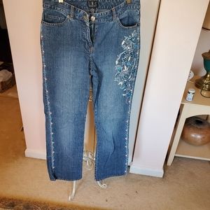 INC brand  embroidered  and beaded jeans size 8